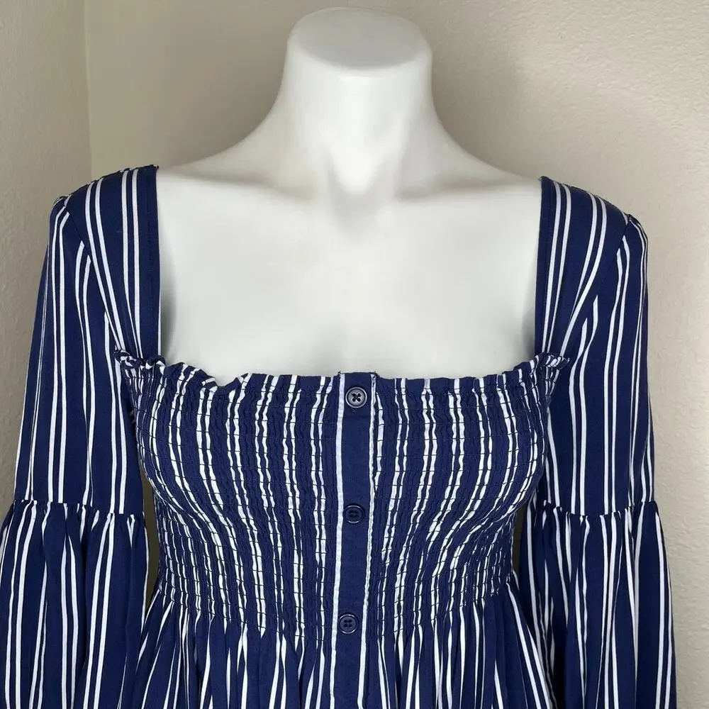 JACK BY BB DAKOTA Call The Shots Striped Dress Navy & White Size XS - Picture 9 of 9